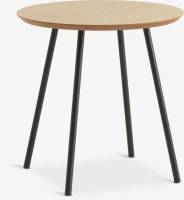 Bout de canapé NYB - Ø40, coloris chêne chaud/noir à 10 €