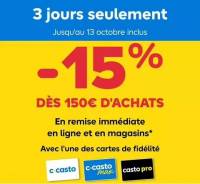 -15% dès 150€ d’achats à 0 €