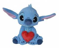 Peluche Disney 25cm Lilo & Stitch , Stitch avec Coeur à 12.2 €