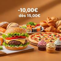 Livraison repas : 10 € offerts dès 15 € de commande