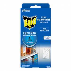 Lot de 2 Pièges Alimentaires Anti-Mites Raid - sans insecticides, jusqu'à 8 semaines d'efficacité à 2.6 €