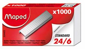 agrafes Maped - 24/6, zinguées, boîte de 1000 à 0.48 €