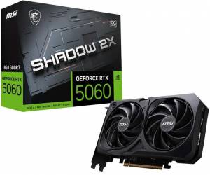 MSI GeForce RTX 5060 8G SHADOW 2X OC Graphics Card - 8GB GDDR7 (28Gbps/128-bit), PCIe 5.0 - HDMI 2.1b, 3 x DisplayPort 2.1b à 286.95 €
