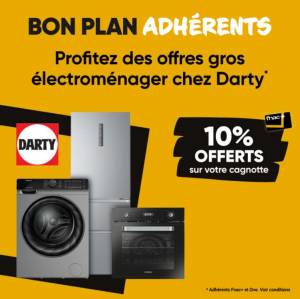 [Adhérents Fnac+ ou One] 10% offerts sur le compte fidélité sur le rayon Gros électroménager (remise automatique) à 0 €