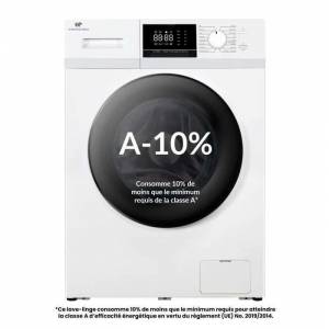 Lave-linge hublot - CONTINENTAL EDISON - CELL8140IW1 - 8kg - Moteur induction - 60 cm - 1400 trs/min - Blanc à 259.99 €