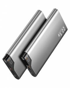 Lot de 2 Batteries Externes Kuulaa - 10000mAh, 22.5W, grises ou noires (Vendeur Tiers) à 20.03 €