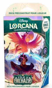 Sélection de Deck Lorcana en promotion - Ex : Chapitre 7 : L'ile d'Archazia - Deck de Démarrage Iago / Jafar (Améthyste Acier) à 9.99 €