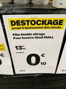 Film double vitrage pour fenêtre 12m² Diall - Brico Dépôt Marseille La Rose (13) à 0.1 €