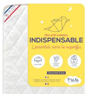 Matelas Enfant/Bébé P'TIT LIT 70x140 cm - Climatisé : 1 Face Été / 1 Face Hiver à 28.43 €