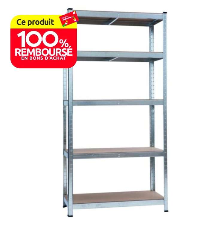Etagère sur pieds Modulo-Storage bois/métal 5 plateaux 175kg 180x90x40cm à 19.95 €