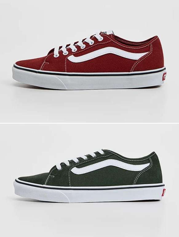 1 Paire de Basket Basses Vans Filmore Decon - Plusieurs Tailles, Rouge Foncé ou Vert Foncé à 29 €