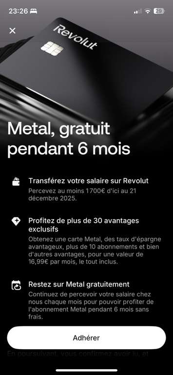 Revolut 6 mois de réduction sur carte métal à 101.94 €