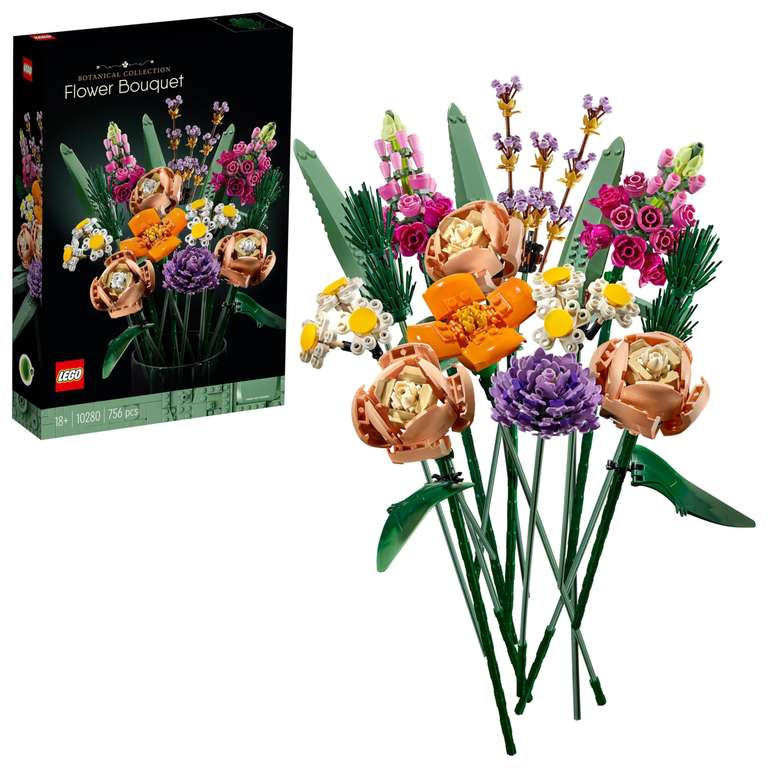 Lego Icons 10280 Bouquet de Fleurs - 756 pièces (via coupon) à 36.74 €