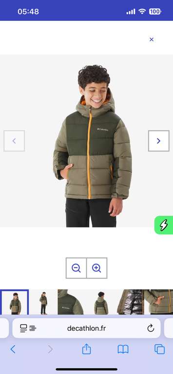 Doudoune Columbia enfant à 60 €