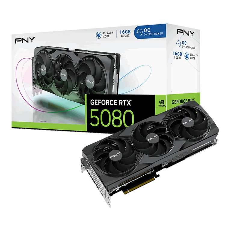 PNY RTX 5080 16GB Overclocked Triple Fan à 1199.99 €