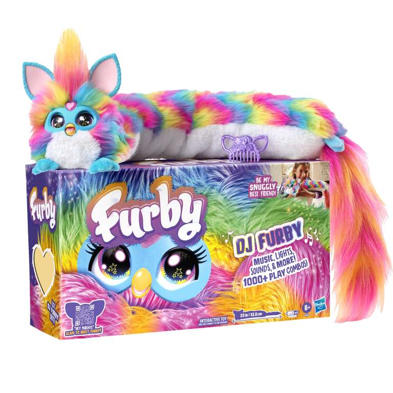 Peluche Musicale interactive Dj Furby Rainbow - Jeux, 5 Modes, 1 000+ Combinaisons, Parle français & furbish (via 30,2€ de Fidélité) à 20.79 €