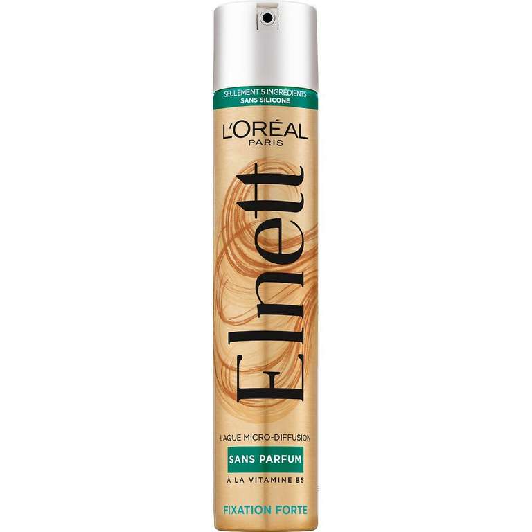 Laque Elnett de l'Oréal, divers modèles (via 3,04€ en avantage carte) à 4.56 €