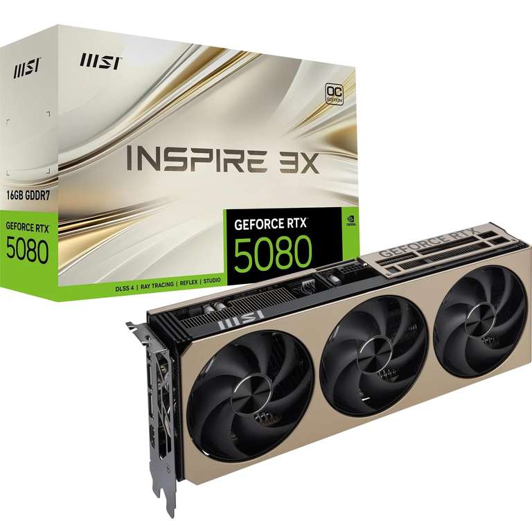 Carte Graphique MSI NVIDIA GeForce RTX 5080 16G GDDR7 (30 Gb/s/256 Bits) à 1180 €