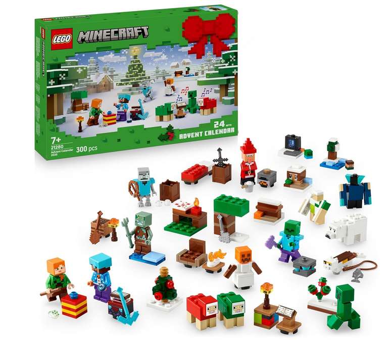 LEGO Le Calendrier de l’Avent 2025 Minecraft (OU Star Wars, Harry Potter, La Reine des Neiges via 4,8 de fidélité) ; City ou Friends à 14,39 à 19.19 €