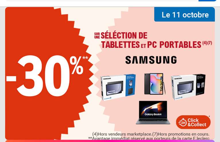 -30% sur une selection de tablettes et pc portable Samsung à 132 €