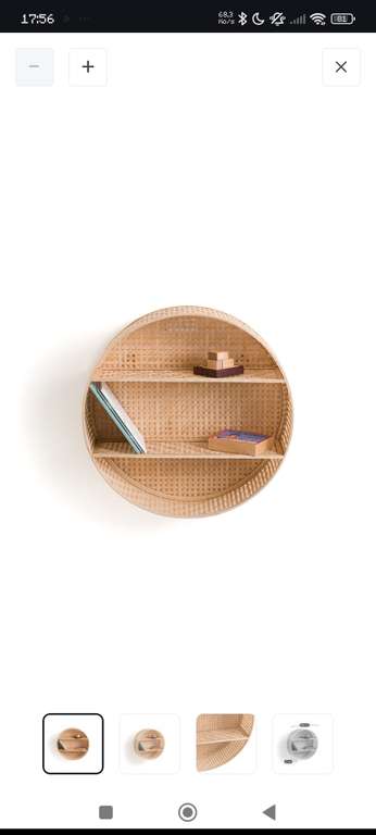 Étagère murale ronde bambou à 35.07 €
