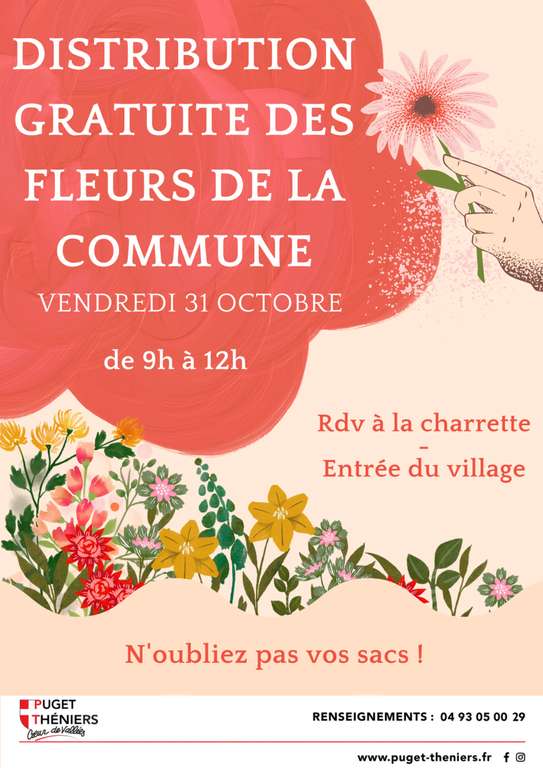 Distribution gratuite de fleurs - Puget-Théniers (06) à 0 €