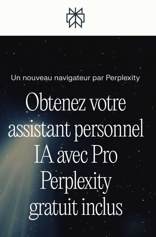 [gratuit] Comet, navigateur IA de Perplexity gratuit (Win/Mac) + jusqu’à 12 mois Pro à 0 €