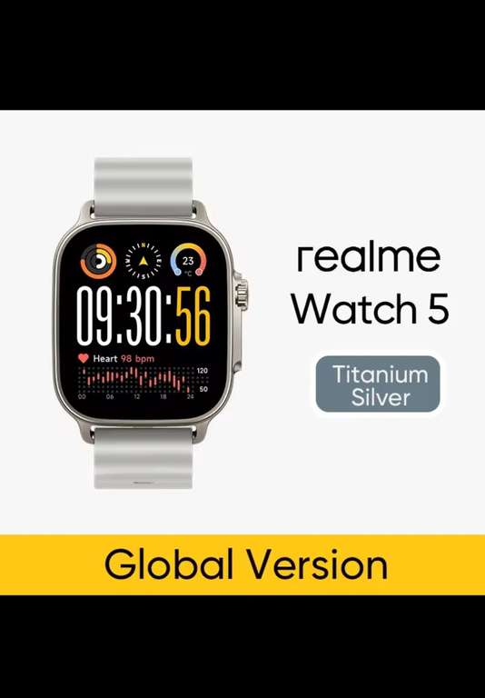 Montre Connectée Realme Watch 5 à 42.59 €