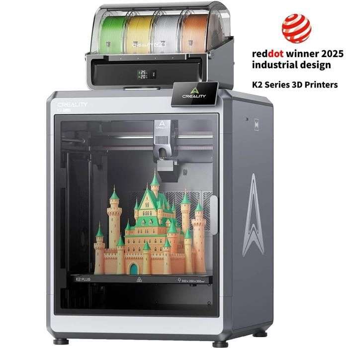 Imprimante 3D Creality K2 Plus Combo, impression multi-couleurs, volume d'impression 350 x 350 x 350 mm 600 mm/s à 1199 €