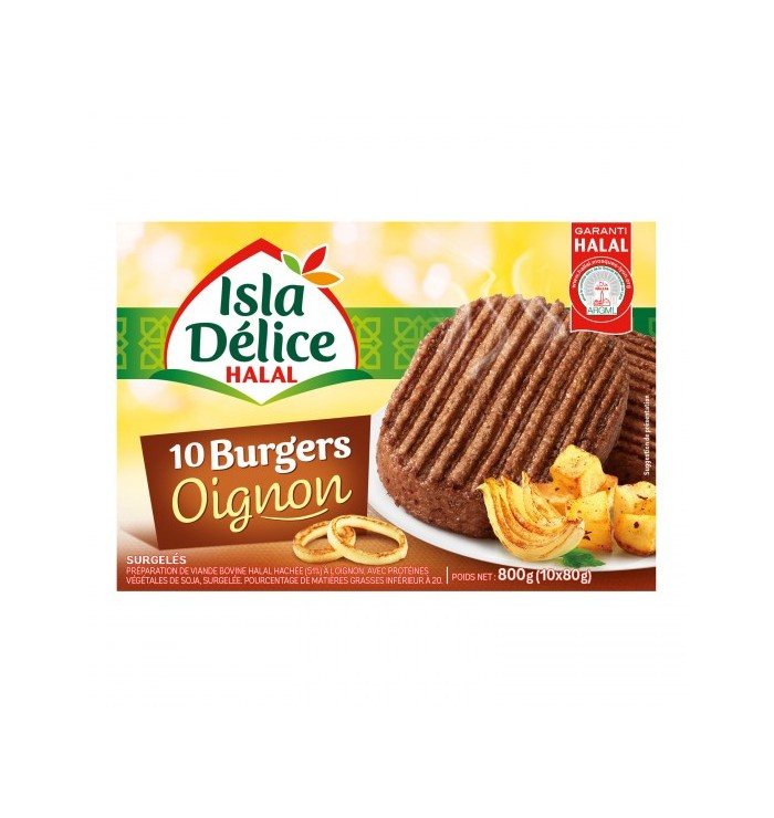 Burgers halal à l'oignon ISLA DELICE à 1,49€ au lieu de 5,49€