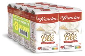 Farine de blé T45 Francine , Origine France, 10 x 1 Kg à 7.4 €