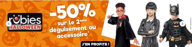 [ODR] HALLOWEEN RUBIES : 50% remboursé sur le 2eme déguisement ou accessoire (différents sites) à 0 €