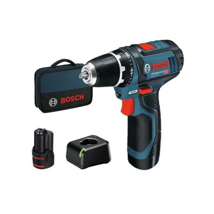 Perceuse-visseuse Bosch Professional GSR 12V-15 + 2 batteries 2,0Ah + Chargeur GAL 12V-20