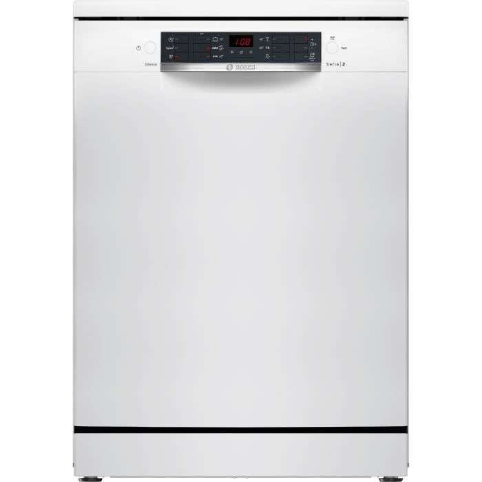 Lave-vaisselle pose libre BOSCH SMS26AW01F SER2 - 12 couverts - Induction - L60cm - 48 dB - Blanc à 418.5 €