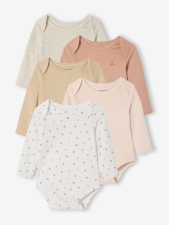Lot de 5 bodies - tailles du 54 au 97 cm (12,87 € via TheCorner) à 13.99 €