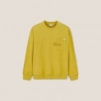Sweat col rond poche et animation - Jaune foncé à 14.4 €