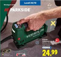 Compresseur 20v Parkside à 24.99 €