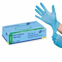 Lot de 100 gants d'examen et de protection extensibles en nitrile non stérile Bleu Taille L à 2.64 €