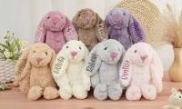 Lapin en peluche brodé : un doudou pour des câlins sans fin 80% de remise à 9.9 €