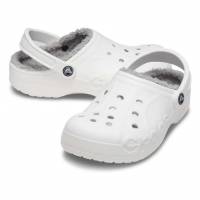 Crocs- Sabots fourrés Baya - blanc et gris clair à 27.99 €