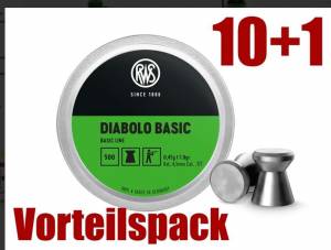 Plombs Rws basic pack de 10+1 ( carabine / pistolet a plomb) à 45 €