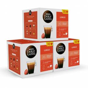 Pack de 3 boîtes de Café Nescafé Dolce Gusto Lungo - 90 capsules à 17.37 €