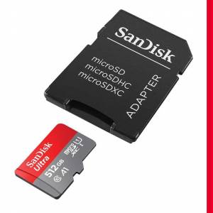 Carte MicroSDXC SanDisk Ultra 512 Go - UHS-I, Carte pour Chromebook avec Adaptateur SD et jusqu'à 150 Mo/s, A1 UHS-I Class 10 U1 à 35.99 €