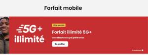Nouveau forfait SFR : Internet illimité 4G/5G/5G+ en France à 39.99 €