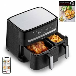 Air fryer deux compartiments Moulinex YY5545FB + livre recettes, Capacité XXL 8,3L, Jusqu'à 8 personnes à 99.99 €
