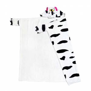 Plaid polaire poncho 116x134 cm Vache à 9.8 €