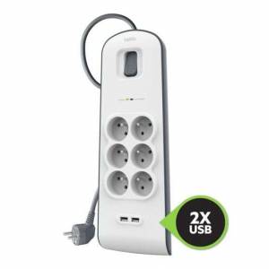 Multiprise BELKIN parafoudre x6+2 USB à 19.94 €