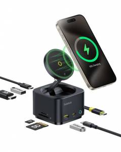 Station d'accueil Magnétique 7 en 1 Baseus - 15W (Vendeur Tiers) (via coupon) à 39.99 €
