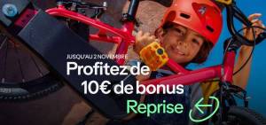 10€ en bons d'achat supplémentaires pour toute reprise de plus de 50€ à 0 €