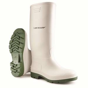 Bottes en Caoutchouc Imperméables Dunlop Blanches - Tailles 38, 43 et 47 à 14.95 €